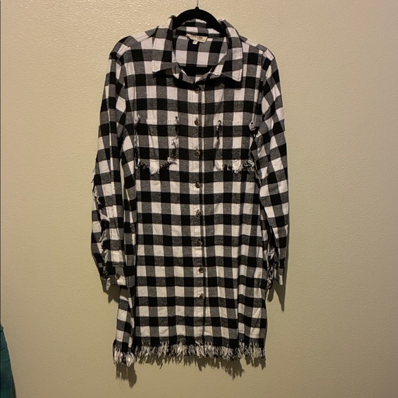 Peach Love California Dresses & Skirts - Peach Love California Monochrome Plaid Dress